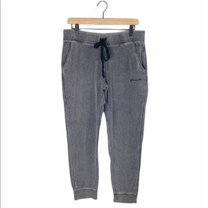 PINK Victoria’s Secret Fuzzy Gray Joggers Large